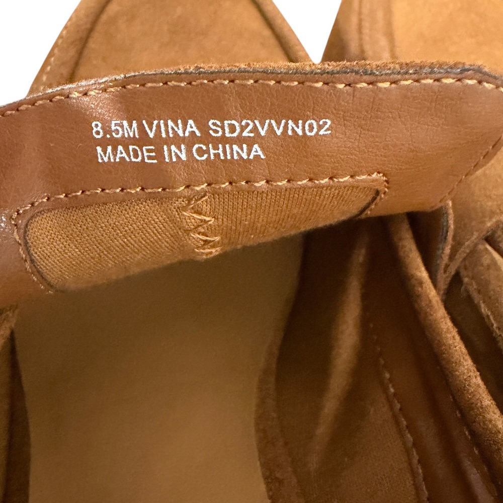 Splendid Brown Suede‎ Platform Mule Heels Womens Size 8.5 Boho Retro Statement - Picture 2 of 7